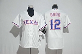 Women Texas Rangers #12 Rougned Odor White New Cool Base Stitched Jersey,baseball caps,new era cap wholesale,wholesale hats